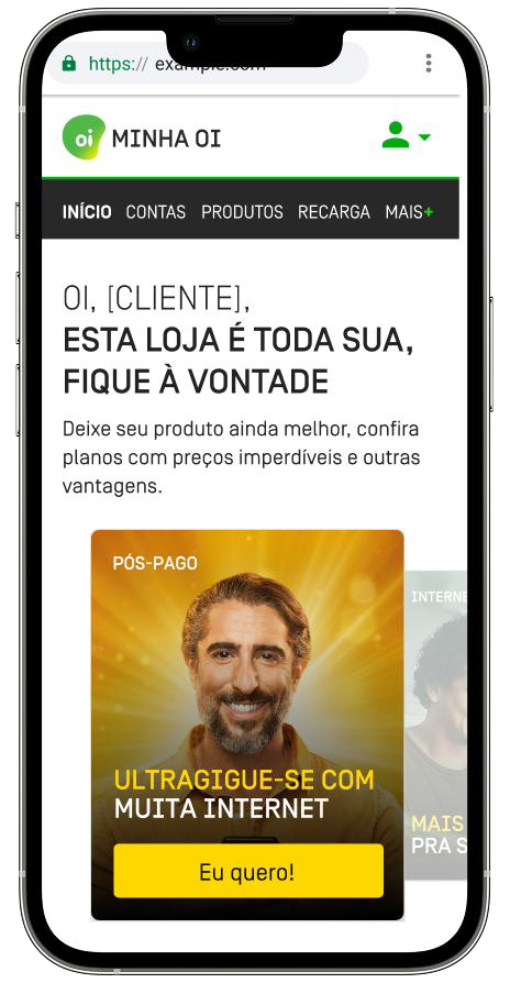 Minha Oi mobile — home